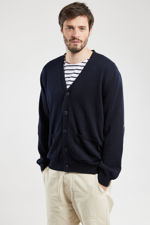 Cardigan with elbow patches - cotton - Armor-lux - 2