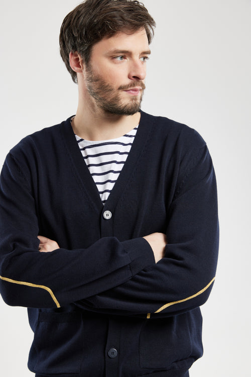 Cardigan avec coudières - coton - Armor-lux - 1