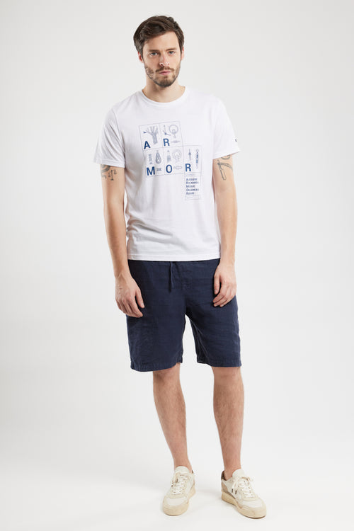 Elasticated shorts - linen - Armor-lux - 1