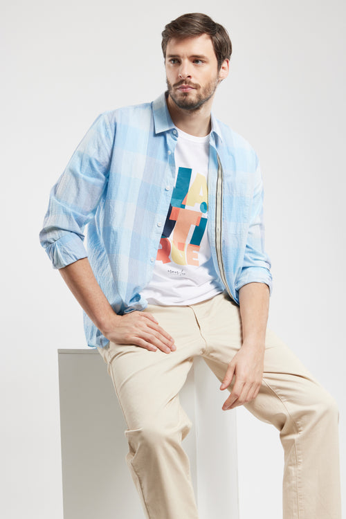 Shirt with small checks - cotton - Armor-lux - 4