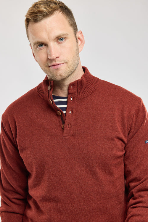 Button neck jumper – lambswool - Armor-lux - 2