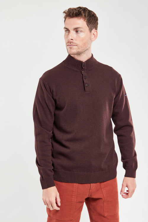 Buttoned-neck jumper – wool - Armor-lux - 1