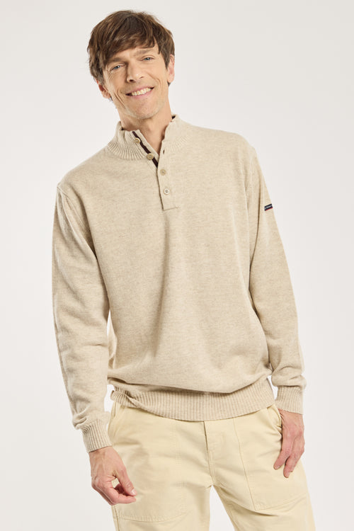 Pull col boutonné - laine - Armor-lux - 1