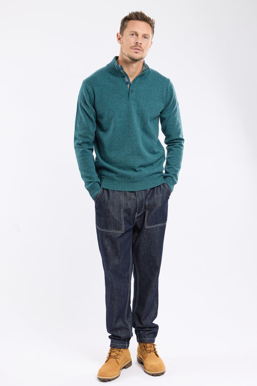 Pull col boutonné - lambswool - Armor-lux - 3