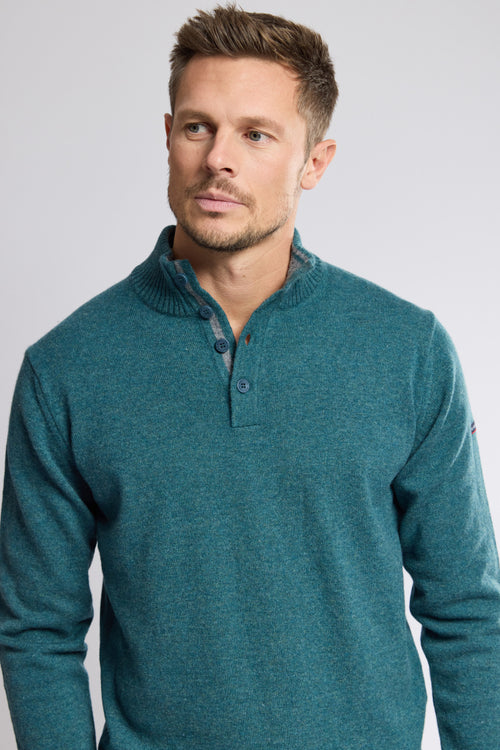 Pull col boutonné - lambswool - Armor-lux - 1
