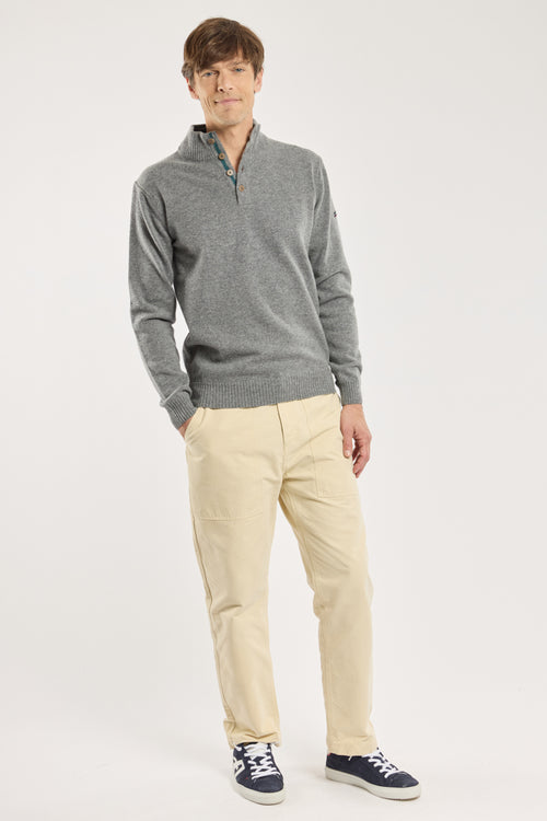Pull col boutonné - lambswool - Armor-lux - 3
