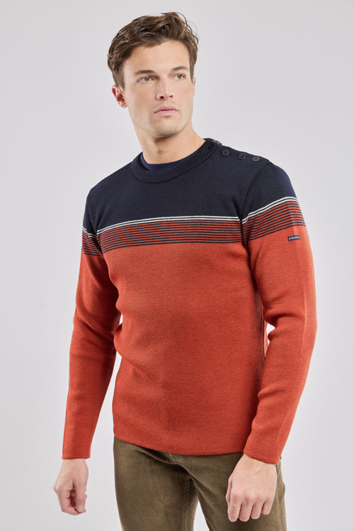 Pull marin micro rayures - laine - Armor-lux - 1