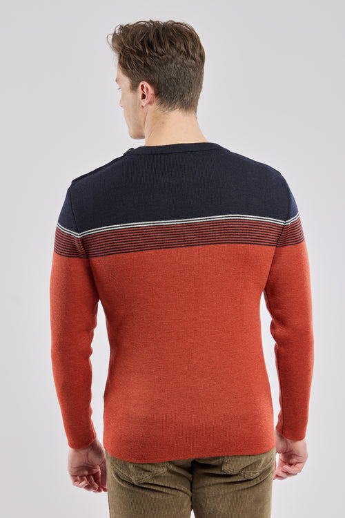 Pull marin micro rayures - laine - Armor-lux - 4