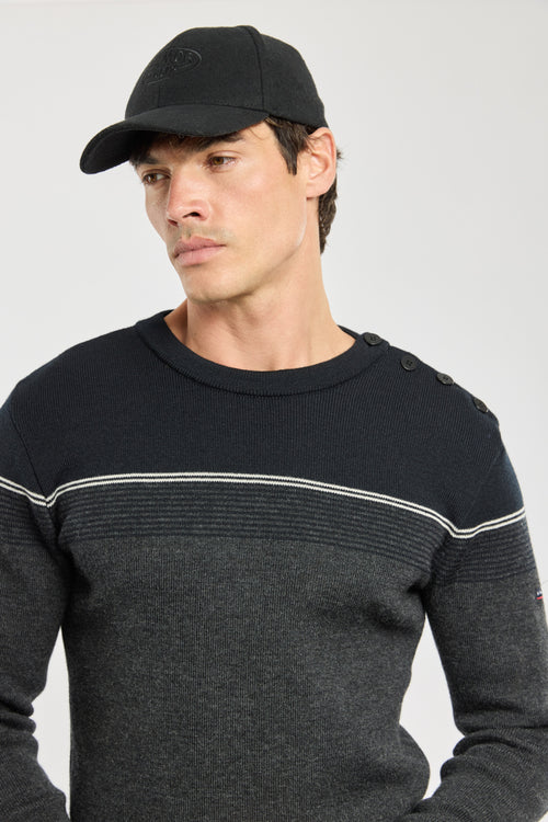 Micro-stripe sailor sweater - wool - Armor-lux - 4