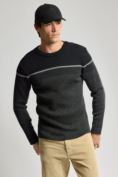 Micro-stripe sailor sweater - wool - Armor-lux - 2