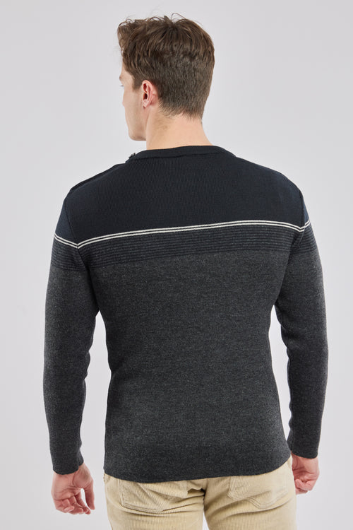 Micro-stripe sailor sweater - wool - Armor-lux - 4
