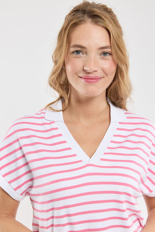 Polo shirt with kimono-style sleeves – light cotton - Armor-lux - 2