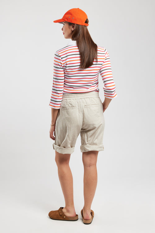 Bermuda taille élastique  - coton et lin - Armor-lux - 6