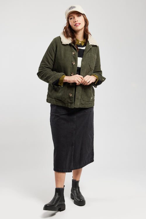 Jacke mit abnehmbarem Kragen – Cord - Armor-lux - 1