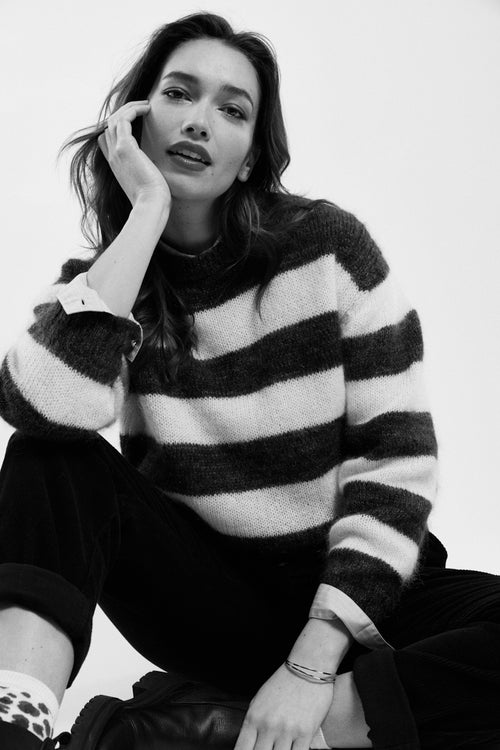 Gestreifter Pullover - Mohair und Wolle - Armor-lux - 6