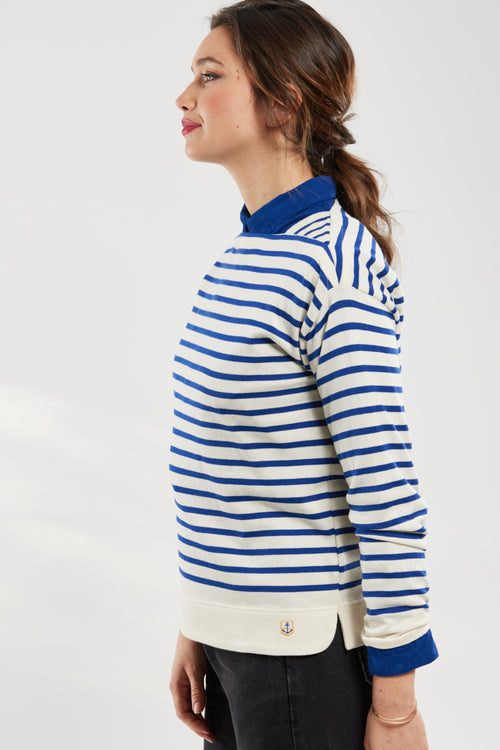 Breton shirt with boat neck top - rustic cotton - Armor-lux - 3