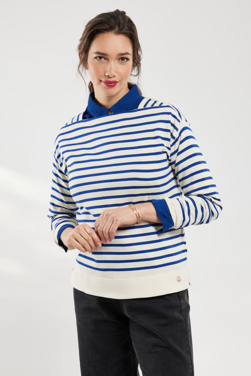 Breton shirt with boat neck top - rustic cotton - Armor-lux - 5