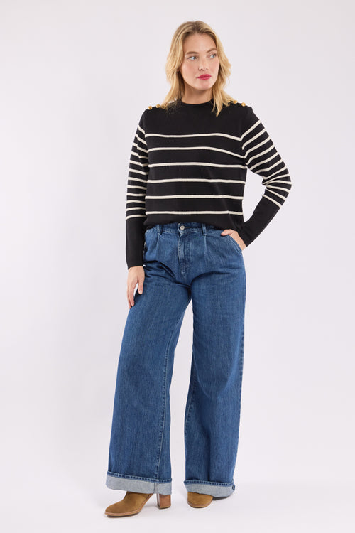 Pull marin rayé -  laine Mecmor - Armor-lux - 4