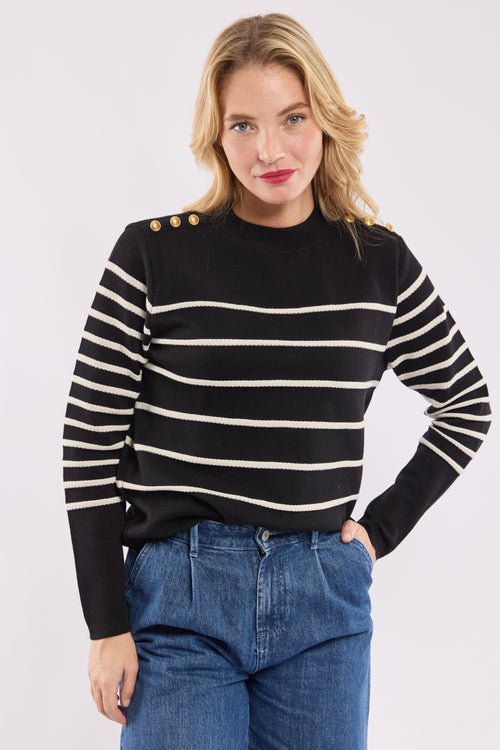 Gestreifter Marinepullover - Mecmor-Wolle - Armor-lux - 2