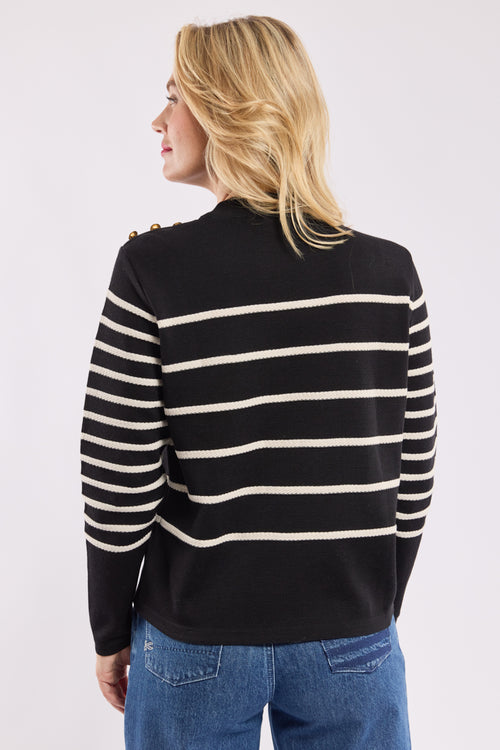 Pull marin rayé -  laine Mecmor - Armor-lux - 5