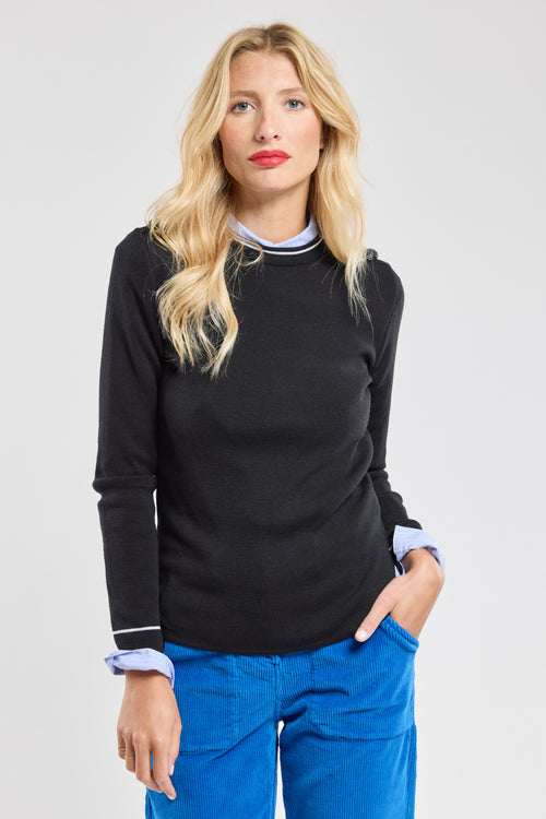 Pull marin boutons - laine mérinos - Armor-lux - 1
