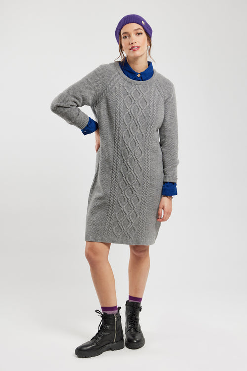 Pulloverkleid mit Zopfmuster – Wolle - Armor-lux - 3