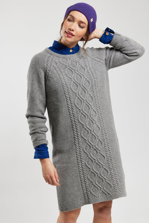 Pulloverkleid mit Zopfmuster – Wolle - Armor-lux - 1