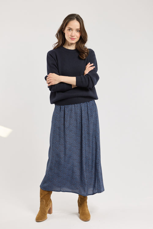 Long leopard print skirt - cupro - Armor-lux - 1