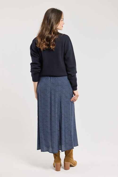 Long leopard print skirt - cupro - Armor-lux - 3