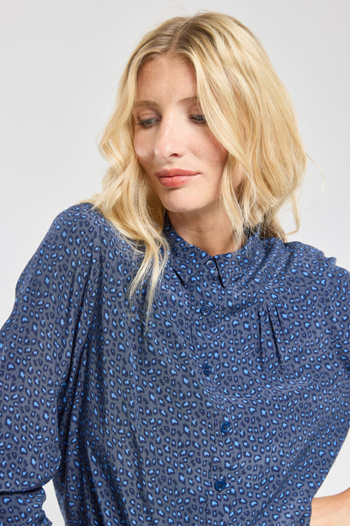 Leopard print blouse - cupro - Armor-lux - 3