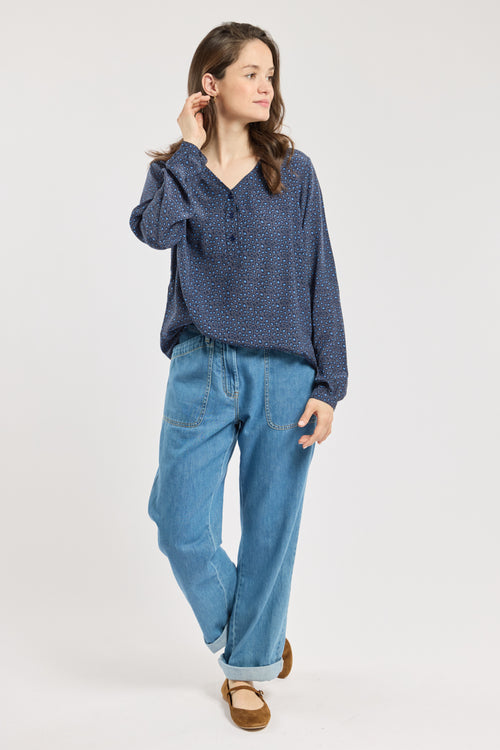 Bluse mit Print - Cupro - Armor-lux - 3