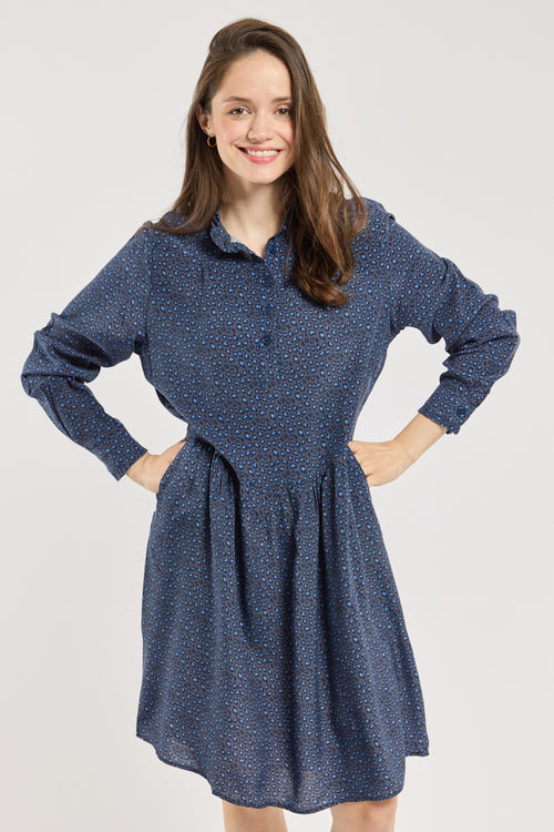 Kleid mit Leopardenmuster – Cupro - Armor-lux - 3