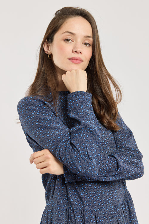 Kleid mit Leopardenmuster – Cupro - Armor-lux - 2