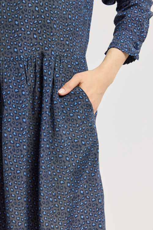 Kleid mit Leopardenmuster – Cupro - Armor-lux - 5