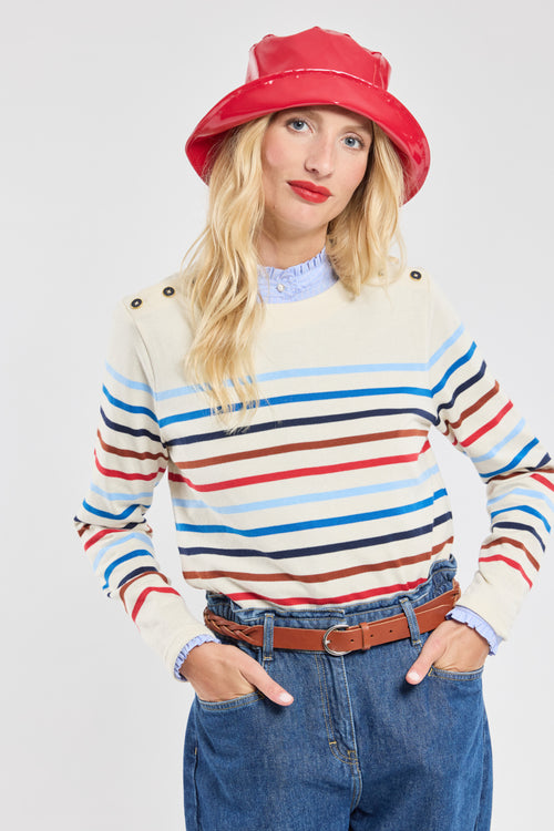 Colourful Breton shirt - rustic cotton - Armor-lux - 4