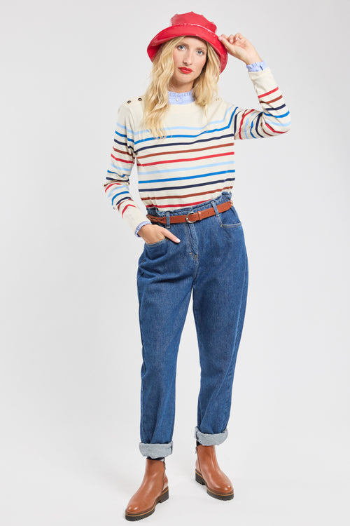 Colourful Breton shirt - rustic cotton - Armor-lux - 3