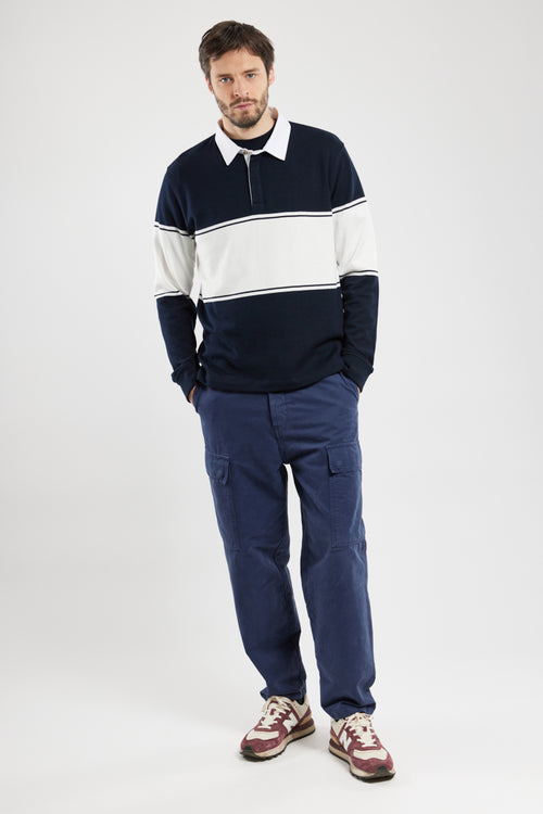 Polo neck sweatshirt - rustic cotton - Armor-lux - 3