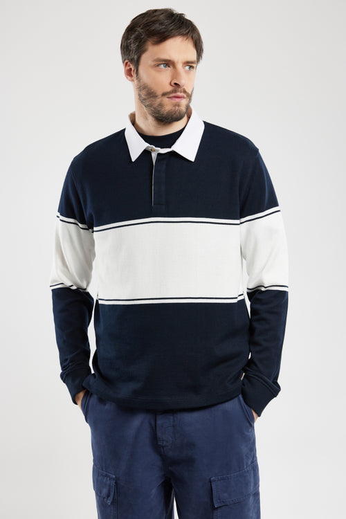 Polo neck sweatshirt - rustic cotton - Armor-lux - 1