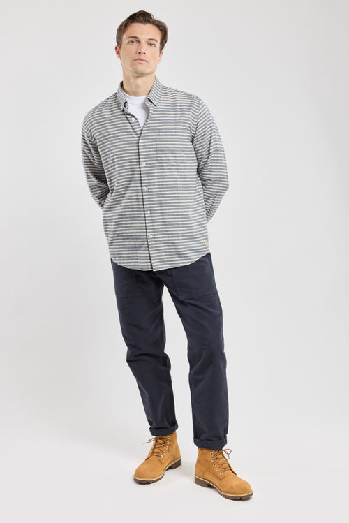 Straight-cut striped shirt - cotton - Armor-lux - 4