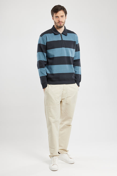 Striped polo sweatshirt - thick cotton - Armor-lux - 3