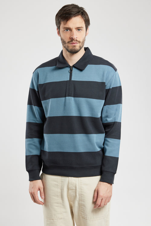 Striped polo sweatshirt - thick cotton - Armor-lux - 1