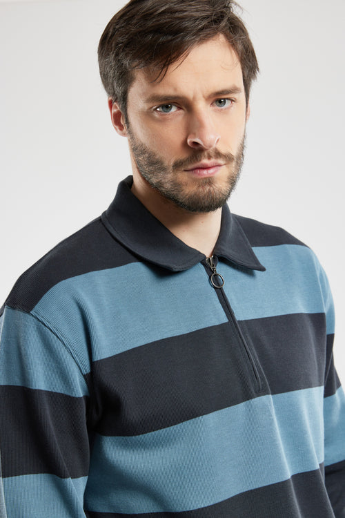 Striped polo sweatshirt - thick cotton - Armor-lux - 4