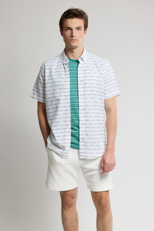 Chemise manches courtes - lin et coton - Armor-lux - 1