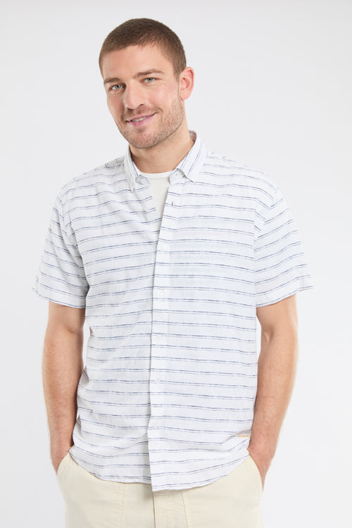 Chemise manches courtes - lin et coton - Armor-lux - 4