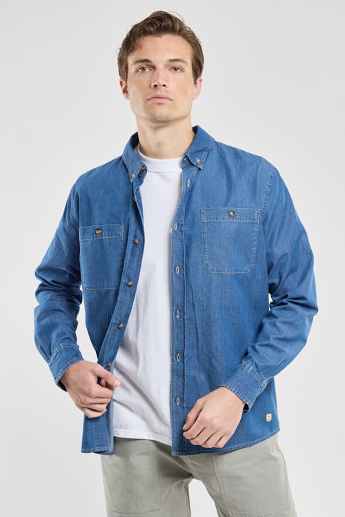 Chemise coupe droite - denim - Armor-lux - 1