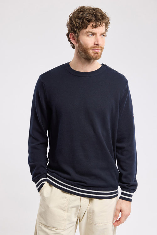 Matrosenpullover mit Ellenbogenschonern – Baumwolle - Armor-lux - 5