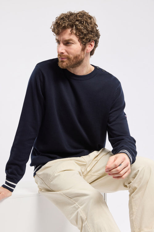 Matrosenpullover mit Ellenbogenschonern – Baumwolle - Armor-lux - 2