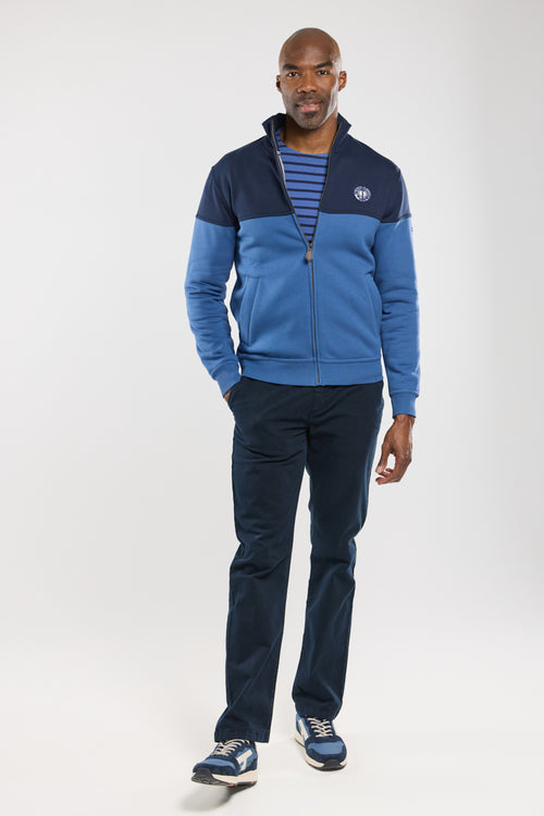 Two-tone zip cardigan - fleece - Armor-lux - 5