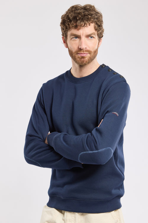 Sweatshirt with elbow patches - cotton - Armor-lux - 1