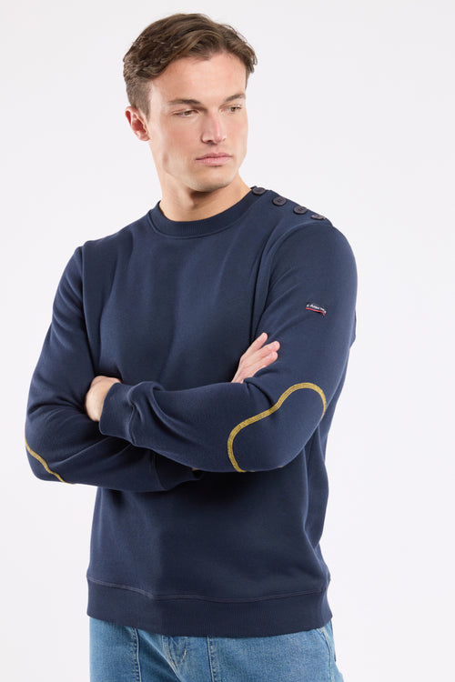 Sweatshirt with elbow patches - cotton - Armor-lux - 1